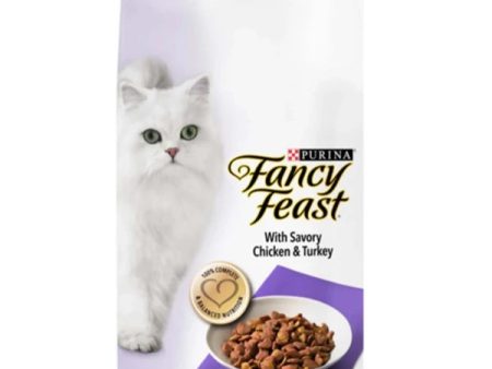 Purina Fancy Feast Chicken & Turkey Dry Cat Food, 48 oz on Sale