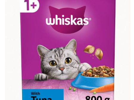 Whiskas 1+ Cat Complete Dry Tuna 800g (BB: 24-01-2025) For Sale