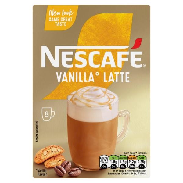 Nescafe Gold Cappuccino Vanilla Latte x 8 Sachets, 148 g Online now