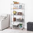 Seville Classics, 5-Tier Steel Wire Shelving wWheels, 150x45 cm on Sale