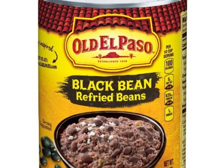 Old El Paso Black Bean Refried Beans, 16 oz Online now