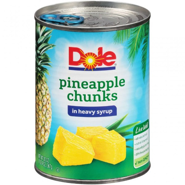 Dole Pineapple Chunks in Heavy Syrup Canned, 20 oz Fashion