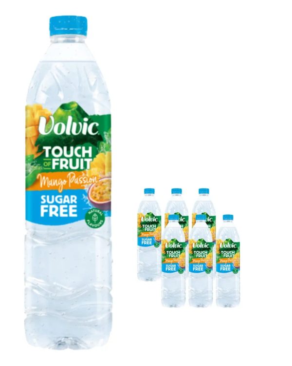 Volvic Sugar Free Touch of Fruit Mango Passion Flavoured Water Multipack, 6 x 1.5 L on Sale