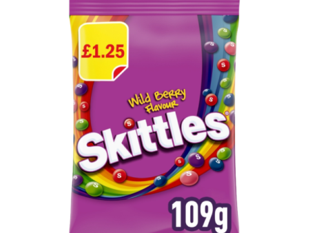 Skittles Chewy Wild Berry Sweet Fruits Bag, 109 g For Cheap