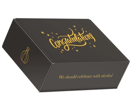 Congratulations Gift Box - Black & Gold on Sale