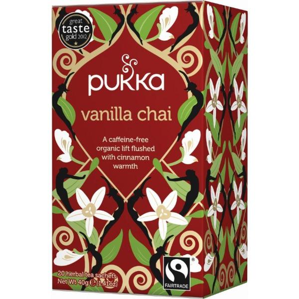 Pukka Organic Vanilla Herbal Chai Tea, 20 ct Supply