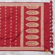 Red Pure Katan Silk Banarasi Handloom Petite Dupatta Hot on Sale