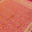 Light Orange-Pink Pure Katan Silk Banarasi Handloom Patola Dupatta Cheap