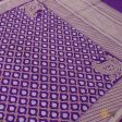 Purple Pure Katan Silk Banarasi Handloom Saree Cheap