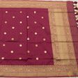 Garnet Pure Katan Silk Banarasi Handloom Dupatta For Discount