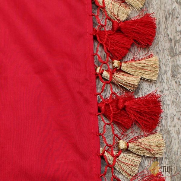 Red Pure Katan Silk Banarasi Handloom Patola Dupatta Fashion