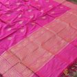 Gulabi Pink Pure Katan Silk Banarasi Handloom Dupatta Hot on Sale