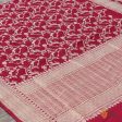 Maroon Pure Katan Silk Banarasi Handloom Dupatta Hot on Sale