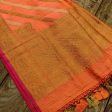 Light Orange-Pink Pure Katan Silk Aadha Jaal Banarasi Handloom Dupatta Fashion