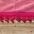 Rani Pink Pure Silk Georgette Banarasi Handloom Petite-Dupatta Hot on Sale