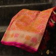 Light Orange-Pink Pure Katan Silk Banarasi Handloom Patola Dupatta Cheap