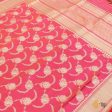 Light Orange-Gulabi Pink Pure Katan Silk Kadwa Jangla Handloom Dupatta Online