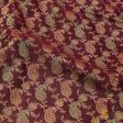 Maroon-Brown Pure Satin Silk Tanchoi Jamawar Banarasi Handloom Dupatta Online now