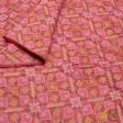 Coral Pink Pure Kora Net Banarasi Handloom Patola Fabric Hot on Sale