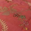 Peach-Light Pink Pure Katan Silk Banarasi Handloom Dupatta Cheap