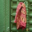 Coral Pink Pure Georgette Banarasi Handloom Bandhani Dupatta Cheap