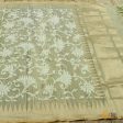 Mint Green Pure Kora Net Banarasi Handloom Dupatta Online Hot Sale