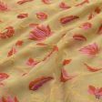 Light Yellow Pure Khaddi Georgette Banarasi Handloom Dupatta Hot on Sale