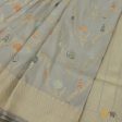 Grey Pure Katan Silk Banarasi Handloom Saree Discount