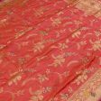 Peach-Light Pink Pure Katan Silk Banarasi Handloom Dupatta Cheap