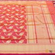 Orange-Pink Pure Katan Silk Kadwa Jangla Handloom Dupatta Discount