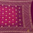 Rani Pink-Deep Magenta Pure Georgette Banarasi Handloom Bandhani Dupatta Discount