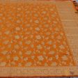 Orange Pure Katan Silk Banarasi Handloom Kadwa Jangla Dupatta Fashion