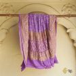 Lilac Pure Georgette Banarasi Handloom Bandhani Dupatta Discount