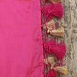 Orange-Pink Pure Katan Silk Banarasi Handloom Patola Dupatta on Sale