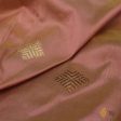 Light Pista Green-Peach Pure Katan Silk Banarasi Handloom Dupatta For Cheap