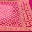 Hot Pink-Rani Pink Pure Georgette Banarasi Handloom Bandhani Dupatta Fashion