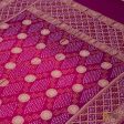 Rani Pink-Deep Magenta Pure Georgette Banarasi Handloom Bandhani Dupatta Discount