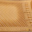 Beige-Dark Mustard Pure Georgette Banarasi Handloom Bandhani Dupatta Hot on Sale