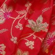 Red Pure Katan Silk Banarasi Handloom Kadwa Jangla Dupatta For Cheap