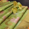 Pista Green Pure Dupion Silk Banarasi Handloom Dupatta Online now