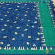 Navy Blue Pure Tussar Silk Banarasi Handloom Dupatta Discount