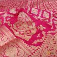 Pink Pure Silk Georgette Banarasi Handloom Dupatta Sale