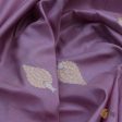 Mauve Pure Katan Silk Banarasi Handloom Dupatta Hot on Sale