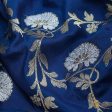 Prussian Blue Pure Katan Silk Banarasi Handloom Dupatta For Discount