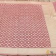 Old Rose Pink Pure Tussar Georgette Banarasi Handloom Dupatta For Discount