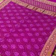 Magenta Pure Georgette Banarasi Handloom Bandhani Dupatta Online now