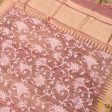 Pink Pure Kora Silk Net Banarasi Handloom Dupatta For Sale