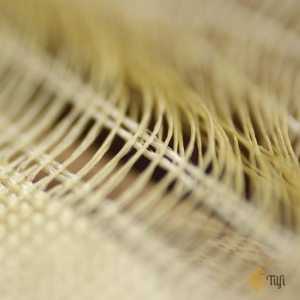 Light Yellow Pure Katan Silk Banarasi Handwoven Dupatta Fashion