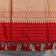 Red Pure Katan Silk Banarasi Handwoven Dupatta For Cheap