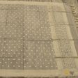 Beige-Grey Pure Kora Net Banarasi Handloom Dupatta Fashion